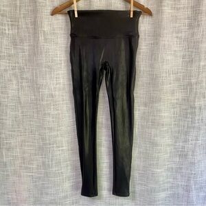 SPANX Black Faux Leather High-Waist Leggings